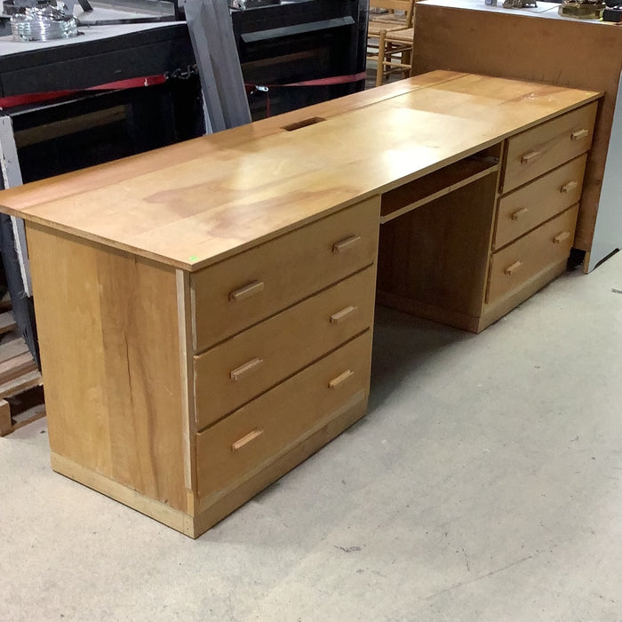 Large Wood Veneer Desk