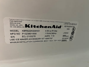 KitchenAid White Refrigerator with Bottom Freezer