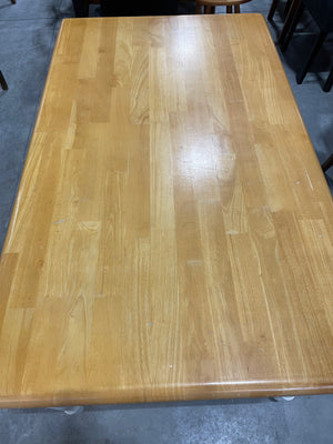 Wooden Breakfast Table with Painted Legs