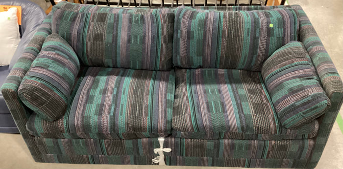 Blue & Teal Stripped Sofa Bed