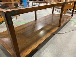Long Glass & Wood Coffee Table