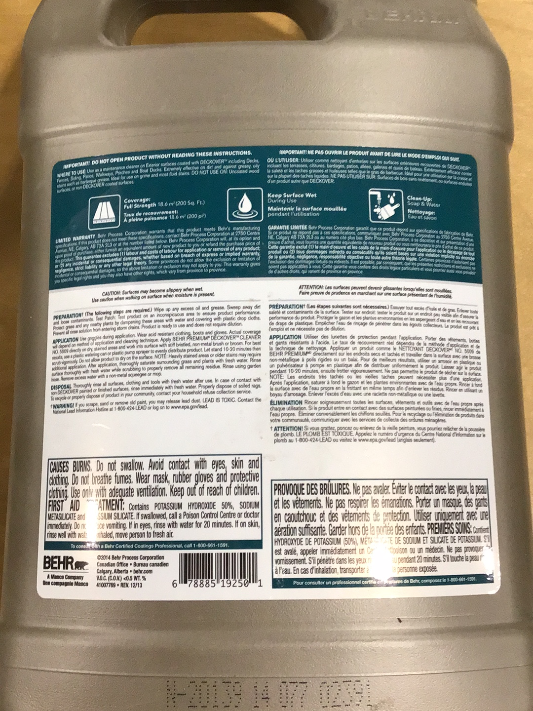 Behr Deck Cleaner – Habitat for Humanity Greater Ottawa ReStore