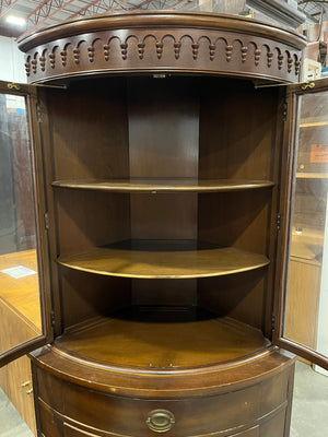 Antique Curio Corner Cabinet