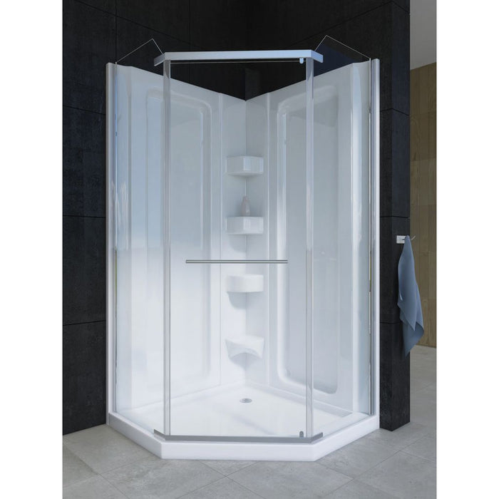 Semi-Framed Neo-Angle Curved Shower Door