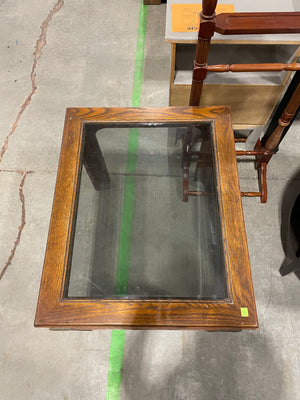 Square Side Table with Smoke Glass