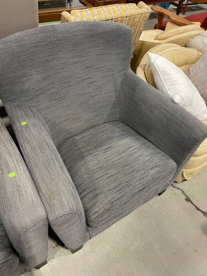 Nubby Fabric Grey Side Chair