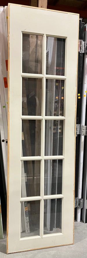Cream White Door with Glass (24” x 80”)