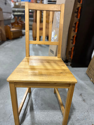 Small Light Wood Desk with Wooden Chair