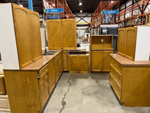 Country Pine Kitchen with Double Sink