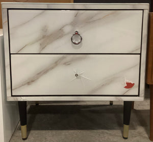 Marble 2-drawer Nightstand
