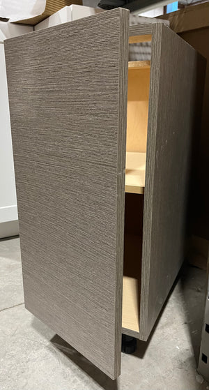Wood Grain Lower Cabinet in Grey with Soft Close