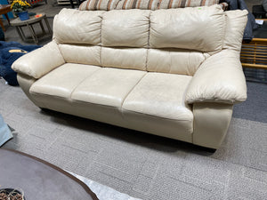 Cream Leather Couch Habitat for Humanity Greater Ottawa ReStore