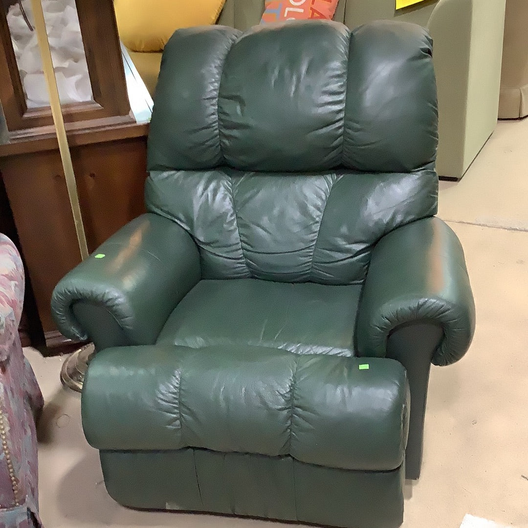 Green leather cheap lazy boy recliner