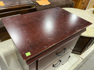 Cherry Brown Two-drawer Side Table