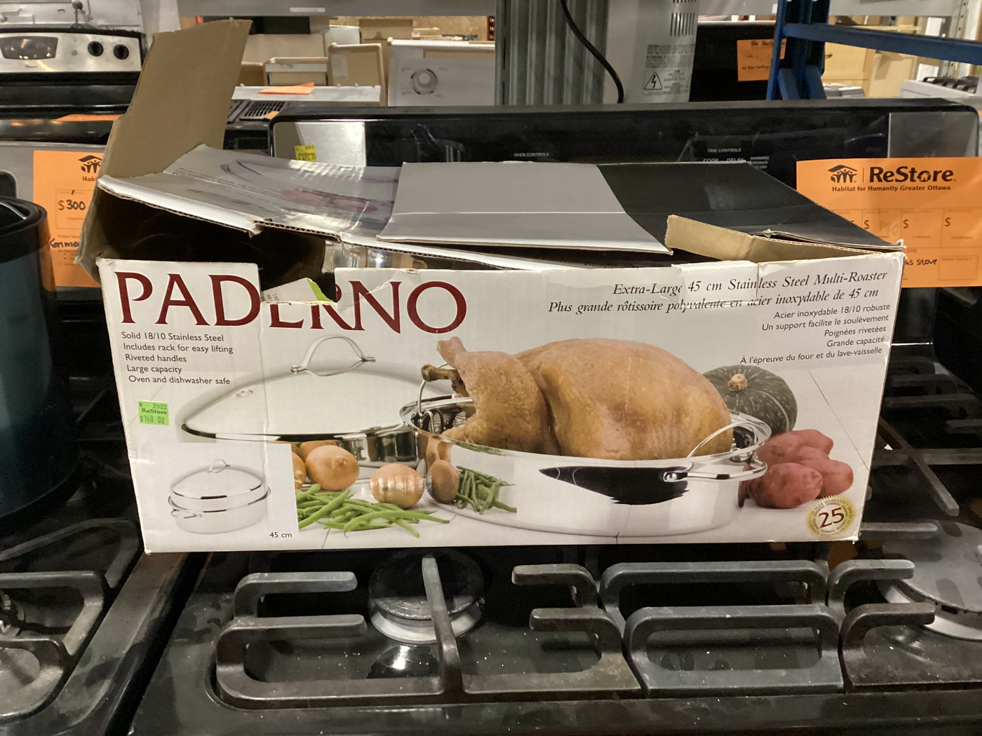 Paderno Extra Large Stainless Steel Roaster Habitat for Humanity