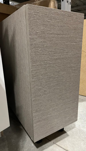 Wood Grain Lower Cabinet in Grey with Soft Close