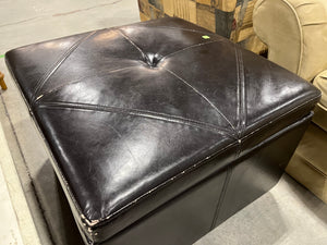 Faux Leather Ottoman w/ Storage