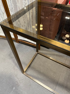 Rectangular Hallway Table with Glass Top