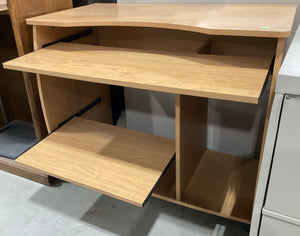 Tan Wood Mobile Desk