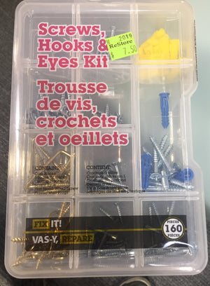 Fix It! Screws, Hooks & Eyes Kit