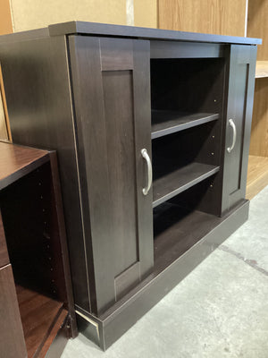 Dark Entertainment Unit with Cabinets