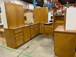 Country Pine Kitchen with Double Sink