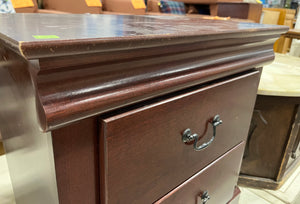 Cherry Brown Two-drawer Side Table