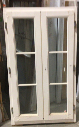 Thick Wooden Double Swing Six Panel Window (3' by 62 3/4" by 2 3/4")