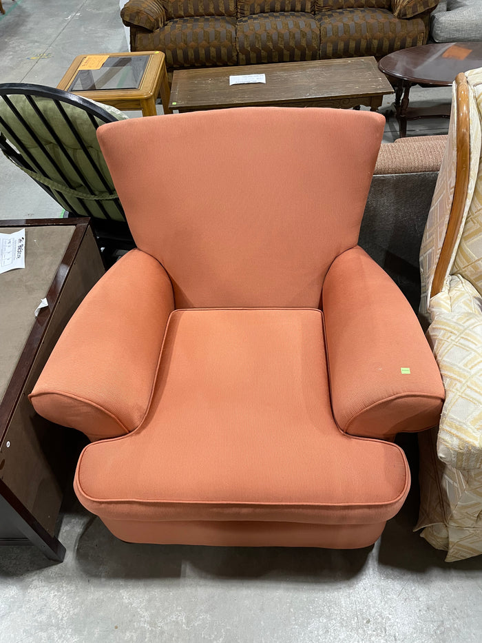 Plush Peach Accent Chair