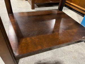 Dark Brown Square Nightstand