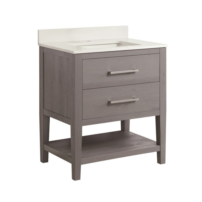 Chesswood 30-inch Vanity Combo in Grey with Stone Top