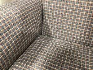 Plaid Wingback Armchair