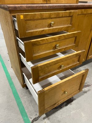 Country Pine Kitchen with Double Sink