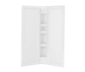 40 x 40 in. Acrylic Three-Piece Corner Shower Wall Kit in White