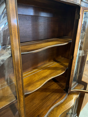 Wavy Stained Buffet and Hutch