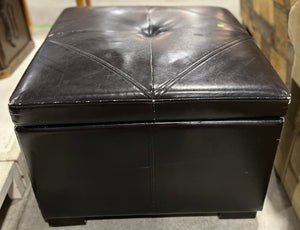 Faux Leather Ottoman w/ Storage