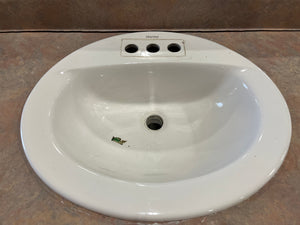 Large Bathroom Vanity with Laminate Countertop and Ceramic Sink