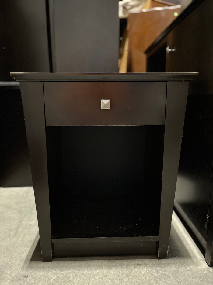 One-Drawer Dark Side Table