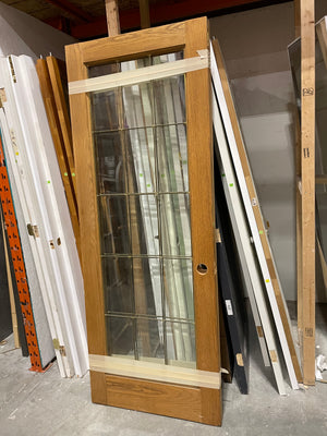 2 Wood Panel Door with Glass Frame