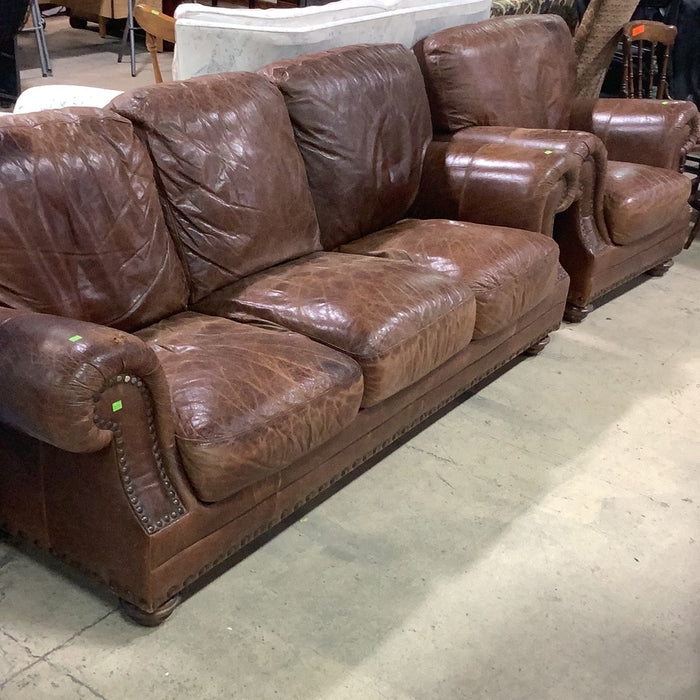 Brown Leather Couch