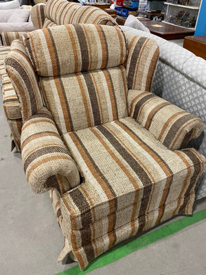 Autumn Stripped Wingback Armchair