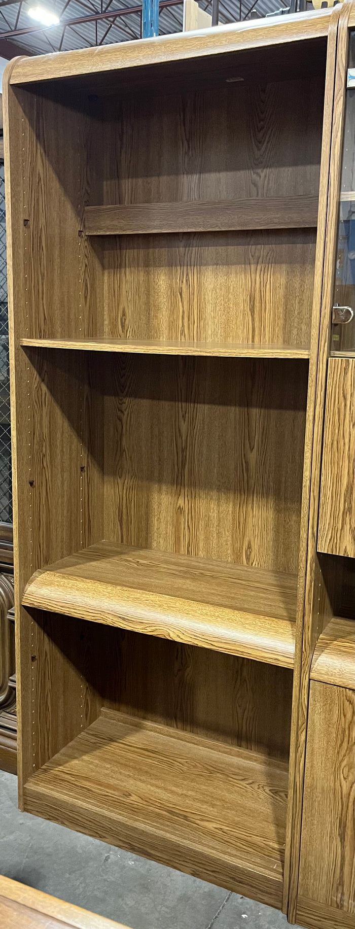 Light Wood Veneer Shelving Unit