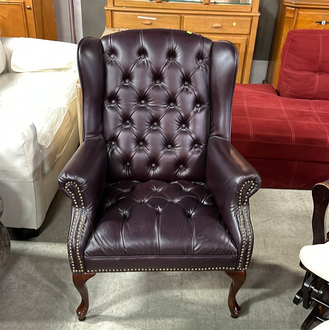 Plum wingback online chair