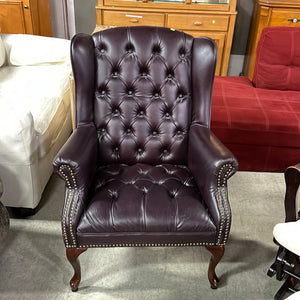 Plum Tufted Armchair