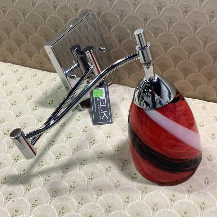 Red and Chrome Wall Light