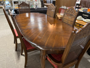 Mahogany Dining Table with Six Chairs