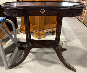 Curved Dark Brown Coffee Table