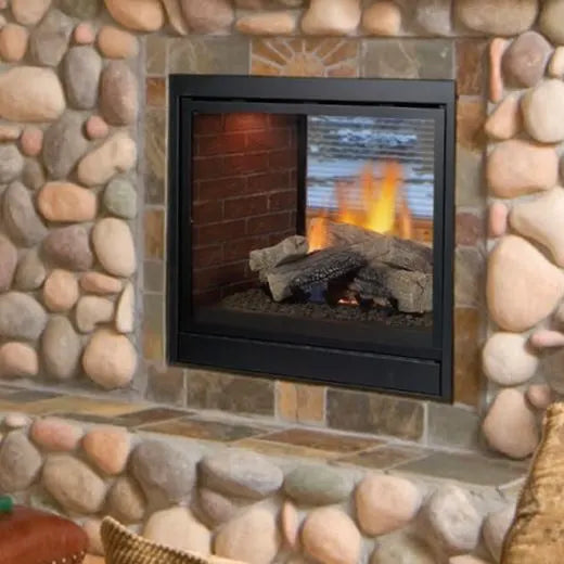 Majestic 36" Clean Face See-Thru Convertible Direct Vent Natural Gas Fireplace