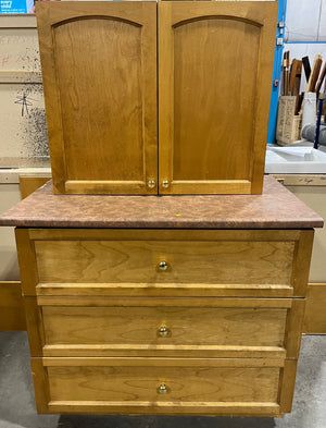 Country Pine Kitchen with Double Sink