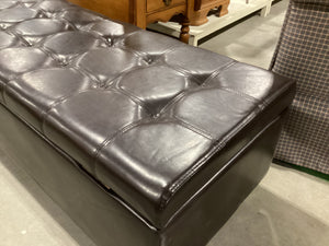 Faux Leather Ottoman w/ Storage